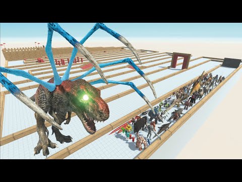 ESCAPE FROM ALIEN T-REX - LAST SURVIVOR - OBSTACLE COURSE - ARBS - Animal Revolt Battle Simulator