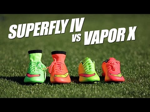 Nike Mercurial Superfly IV vs Vapor X comparison