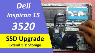 Dell Inspiron 3520 SSD Upgrade - How to Disassemble & Install SSD Dell Inspiron 15 3520 Laptop 2023