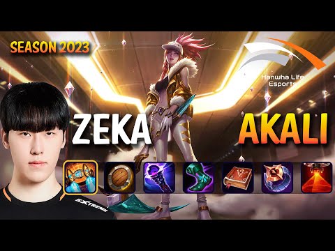 HLE Zeka AKALI vs TALIYAH Mid - Patch 13.23 KR Ranked