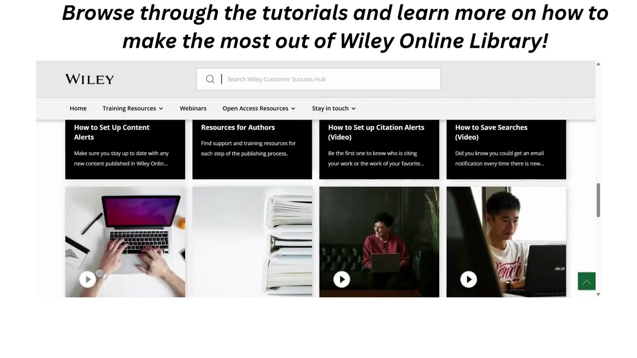 How to Access Wiley Online Library Tutorial