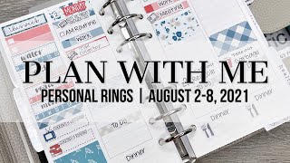 Plan with Me | Personal Rings | August 2-8, 2021 (feat. SarieMae3) #planwithme #personalrings