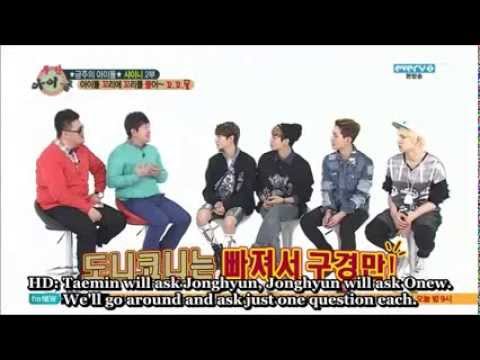[ENG SUB] 130410 샤이니 (SHINee) 주간 아이돌 (Weekly Idol) part 1/2