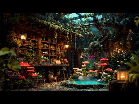 Relax and Enjoy w/ Magic Ethereal Exotic Spa Plant Shop Music 🌺 Escape Reality ~ Relieve Anxiety