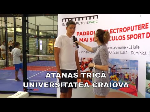 Atanas Trică, Jucător al Universității Craiova, recomandă Padbol