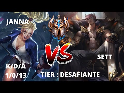 Janna vs Sett Suporte Desafiante BR League Of Legends Patch 10.10