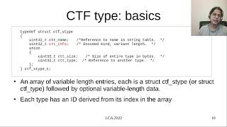 Compact C Type Format in the GNU Toolchain - Indu Bhagat, Nick Alcock (LCA 2022 Online)