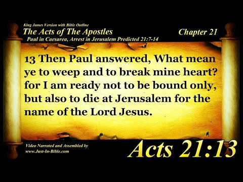 The Acts of the Apostles Chapter 21 - Bible Book #44 - KJV HD Read Along Audio/Video/Text