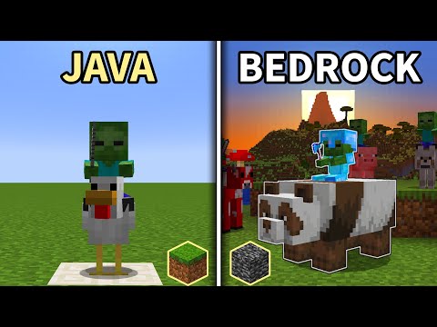 30 DIFFERENCE BETWEEN Minecraft JAVA and BEDROCK EDITION