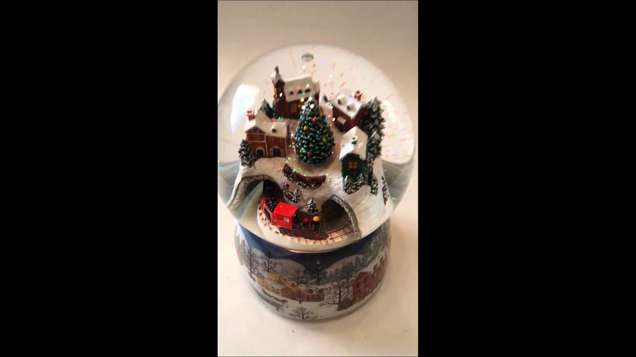 Roman Inc. Musical Christmas Train Scene Snow Globe
