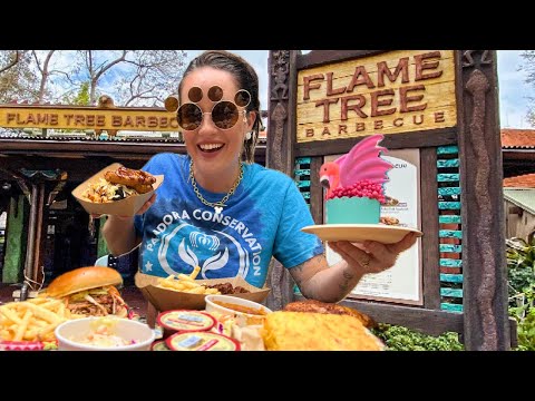Flame Tree Barbecue Feast | Eating The WHOLE Menu At Disney's Animal Kingdom!