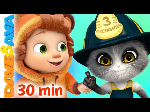 😁 Five Little Firemen and More Baby Songs by Dave and Ava | Alice the Camel | Nursery Rhymes 😁