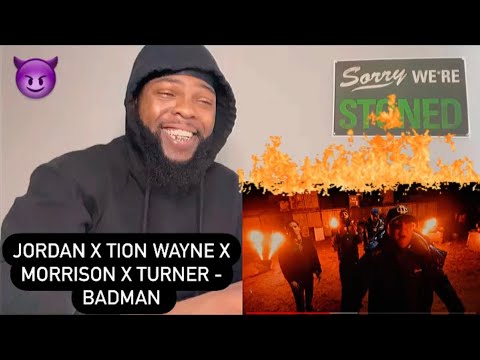 AMERICAN REACTS🔥 Jordan, Tion Wayne, Morrison & Turner - BadMan [Music Video] | GRM Daily