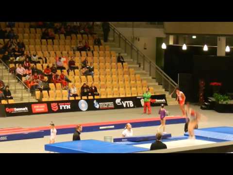 POR Joao Saraiva 1st pass Prelims 17 18 Mens Tumbling 2015 World Age Group Competition Denmark