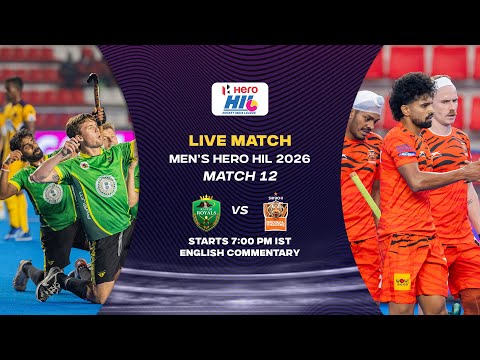 ENGLISH COMMENTARY || Men's Hero Hockey India League 2026 || Match 12 || ROYALS VS TIGERS