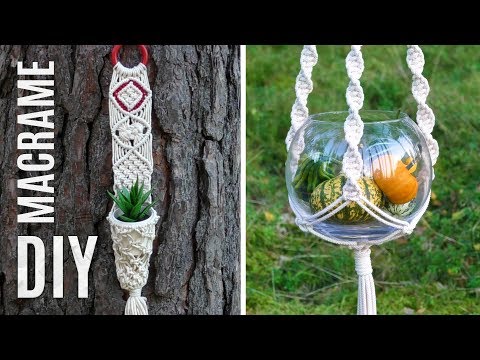 DIY Macrame Plant Hanger Easy NEW Diamond Design