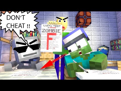 CHEATING ON TEST  - MINECRAFT ANIMATION