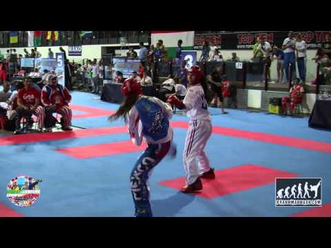 Liliana Lilibeth Robles Bahena (MEX) v Kendall Beltron (USA) Junior WAKO World Championships 2014