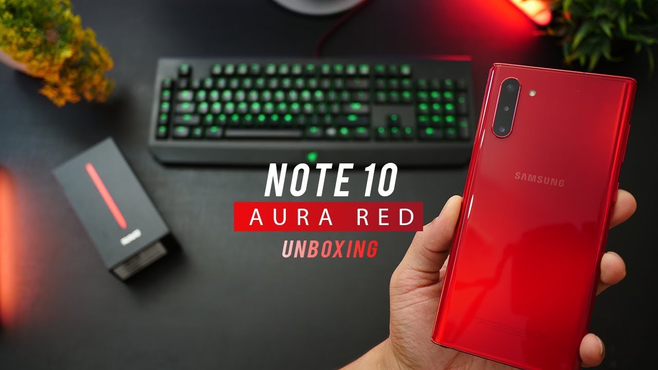 Galaxy Note 10 (Aura Red) - Unboxing, Color Review & First Impressions