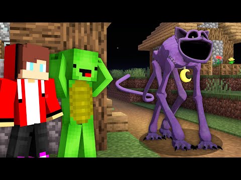 What if Scary Monster Cat vs. JJ and Mikey's Security House in MInecraft Maizen