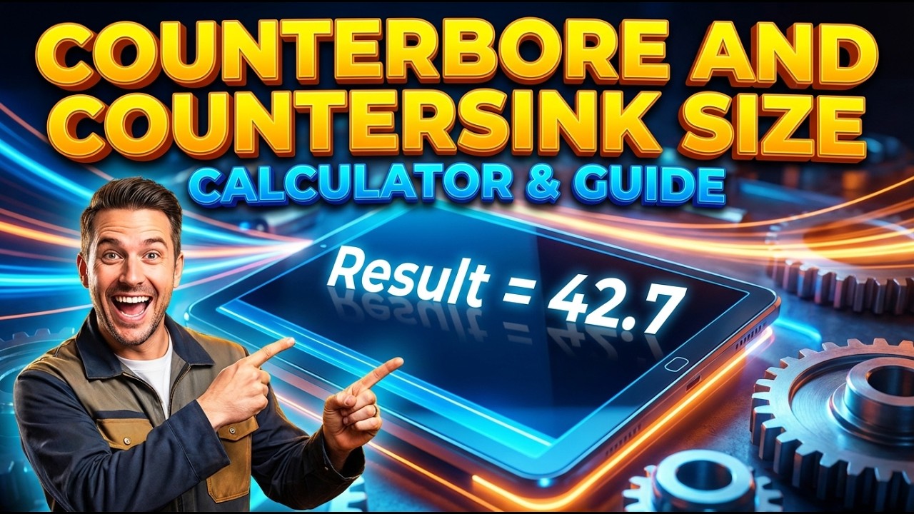 Counterbore and Countersink Size Calculator