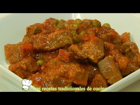 Receta fácil de carcamusa Toledana o ternera guisada