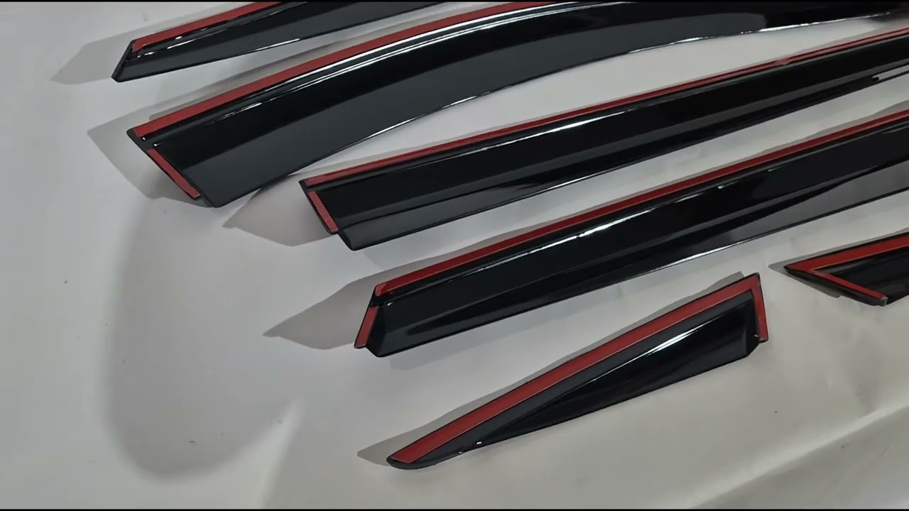 Вітровики з хромованим молдингом Niken Luxury (6 шт) Video 1