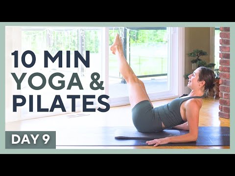 DAY 9 💚 10 min Morning Yoga & Pilates - CORE STRENGTH - Yogalates Challenge