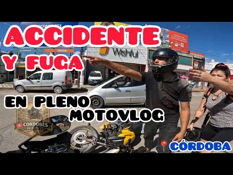 ¡GRABÉ UN ACCIDENTE EN PLENO MOTOVLOG EN CÓRDOBA! 😱🏍️ SE DIO A LA FUGA Y SALÍ A AYUDAR
