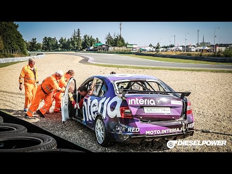 CRASH Octavia Cup Brno 2016 T. Rzepecki, ONBOARD A. MacBeth - DIESELPOWER official partner for ECU