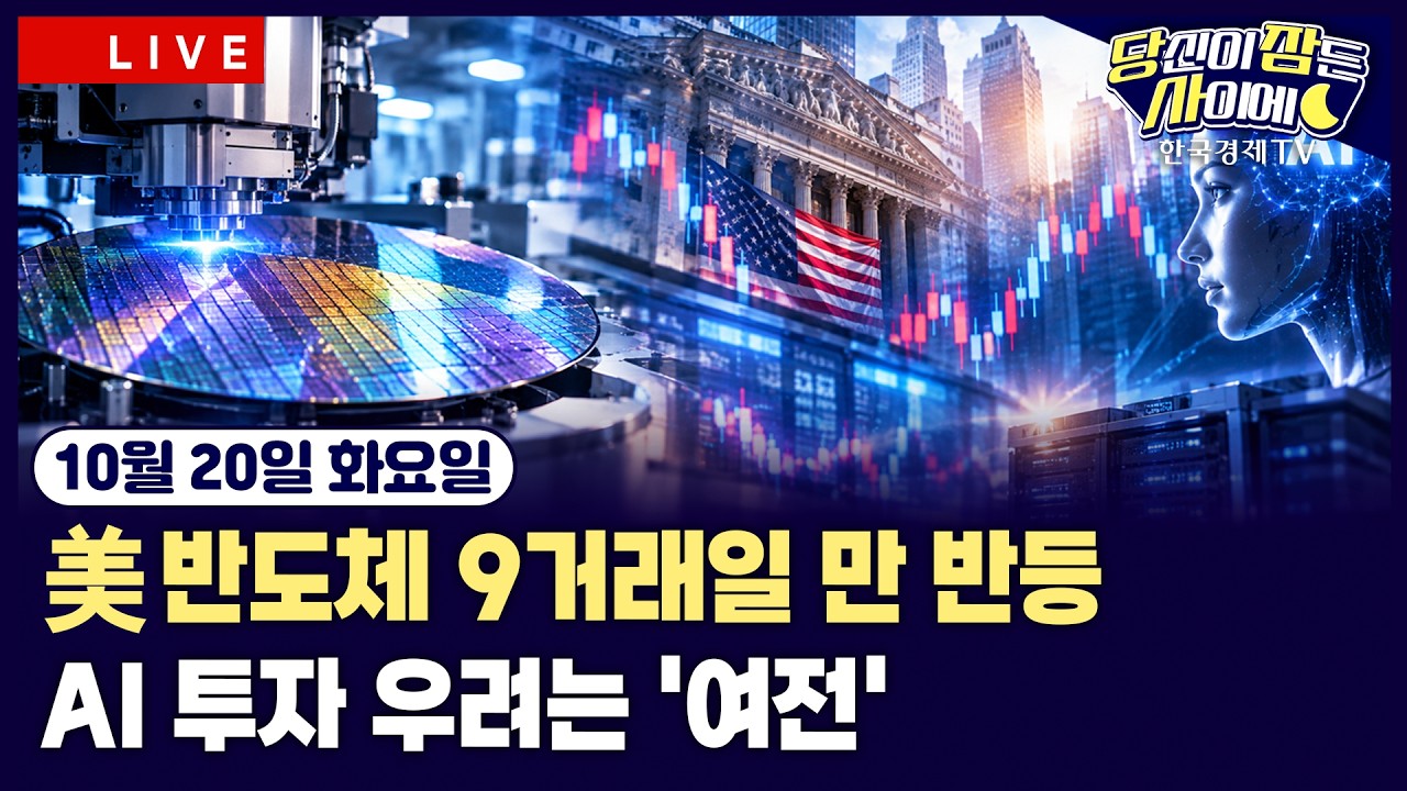 [🔴10/20 #당잠사] 필라델피아 반도체지수 1%대↑…9거래일 만 반등ㅣ"엔스케일, 앤트로픽과 450억 달러 AI ?