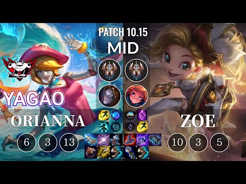 JDG Yagao Orianna vs Zoe Mid - KR Patch 10.15