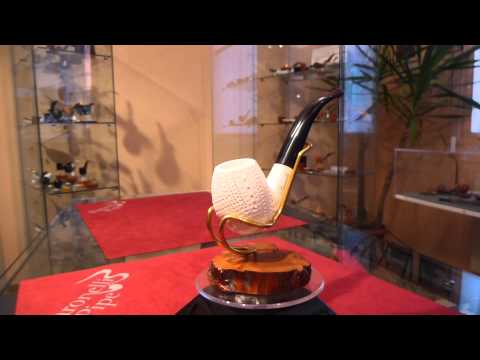 Pipa schiuma di mare bent fatta a mano - www.paronellipipe.it