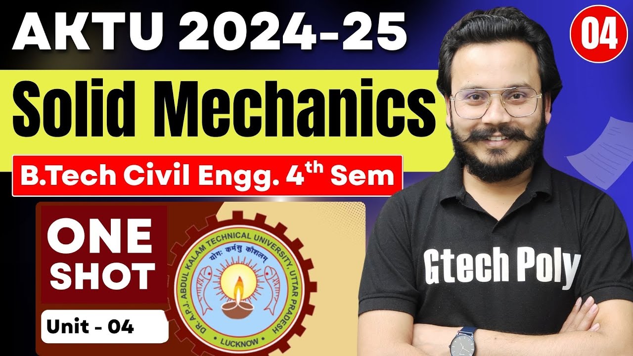 Introduction to Solid Mechanics | Lecture-04 | AKTU | Civil Engineering
