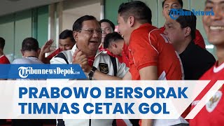 REAKSI HEBOH Prabowo saat Timnas Berhasil Cetak Gol saat Lawan Bahrain