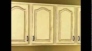 How To Antique White Kitchen Cabinets