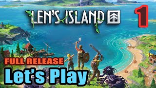 Let's Play - Len's Island Version 1.0 - Survival Crafting Open World - Full Gameplay (Full Release)