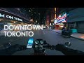 Downtown Toronto Night Ride TRIUMPH Speed Twin 1200 Raw Sound 4K
