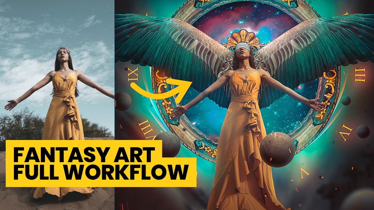 Building A Fantasy Goddess From Scratch — The Full Photoshop Workflow