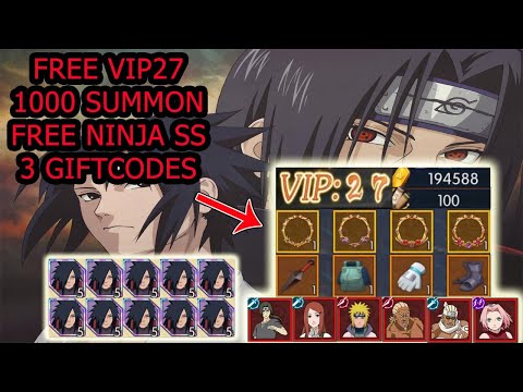Naruto 3D RPG Gameplay - Free V27 & 3 Giftcodes & Free Ninja SSS & SS