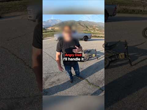 BIKER ENCOUNTERS ANGRY DAD!! 😲 *ESCALATED QUICKLY*