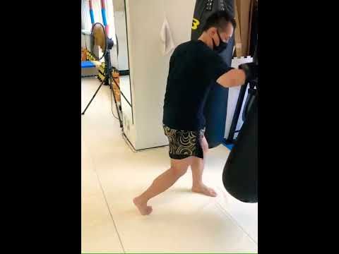 子安慎悟　左フック〜右ストレートのコンビネーションの中での体の使い方、繋ぎ方✊