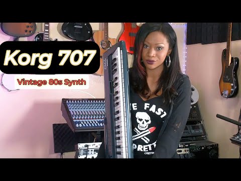 Korg 707 Digital Synthesizer - Rare FM 1980s Powerhouse w/ Extras! image 9