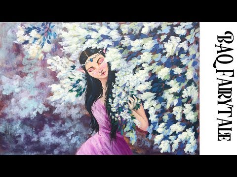 The Flower Elf Acrylic Painting on Canvas Fairy Tale part 2 | TheArtSherpa