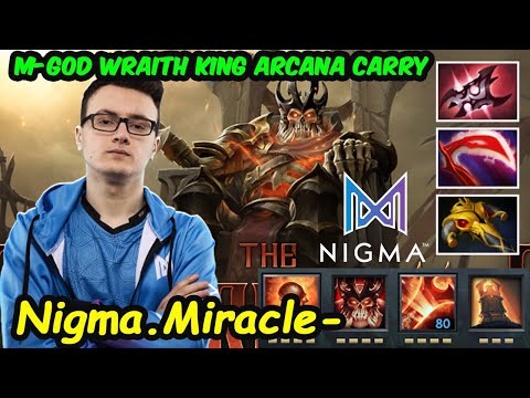 Nigma.Miracle [Wraith King Arcana] M-GOD Immortal Undead  Combo Weaver Support Dota 2 pro gameplay