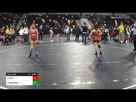 117 Lbs Consolation - Isabell Ortiz, Kansas Vs Israel Resendez, ET Wrestling