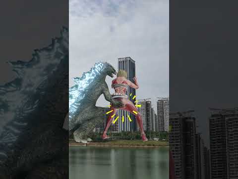 把哥斯拉给整不会了 #哥吉拉 #進撃の巨人