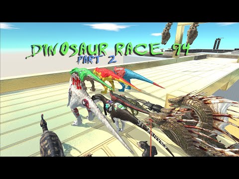 DINOSAUR RACE 94 PART 2(all units race) - Animal Revolt Battle Simulator