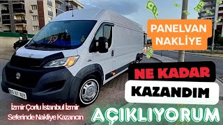 Panelvan Nakliye Bir Sefer Ne kadar Kazandırdı • İzmir Çorlu İstanbul 