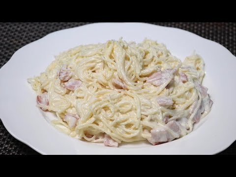 Espagueti Blanco una receta bien cremosa y riquisíma